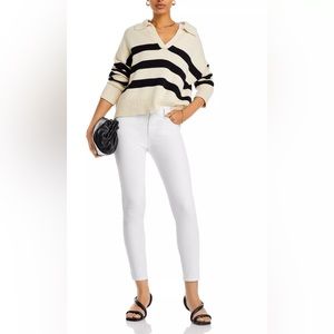 Paige white Hoxton Crop Denim Jeans Size 26